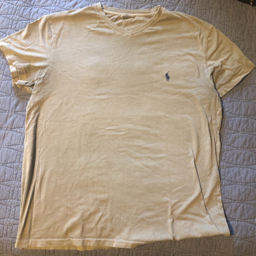 Large grey Polo v neck t shirt